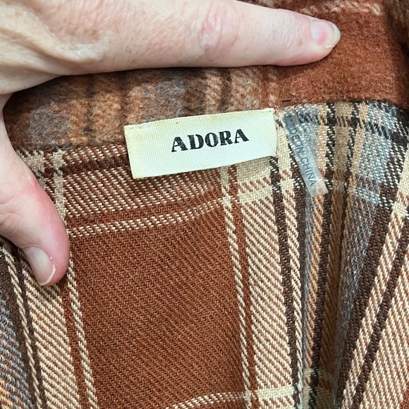Adora Rust Plaid Shacket - Picture 3 of 5
